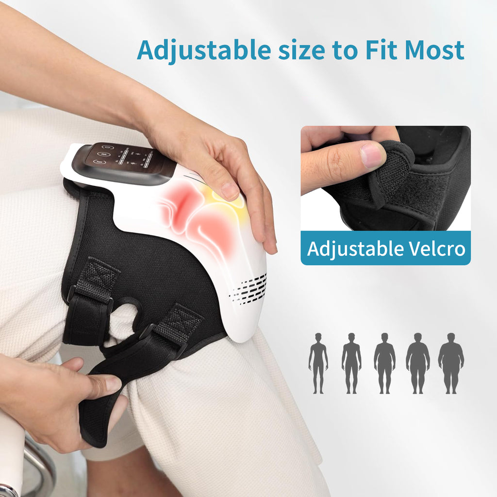 Electric Heated Knee Massager with Infrared Laser & Vibration | Pain Relief Cordless Knee Care | Lymiu
