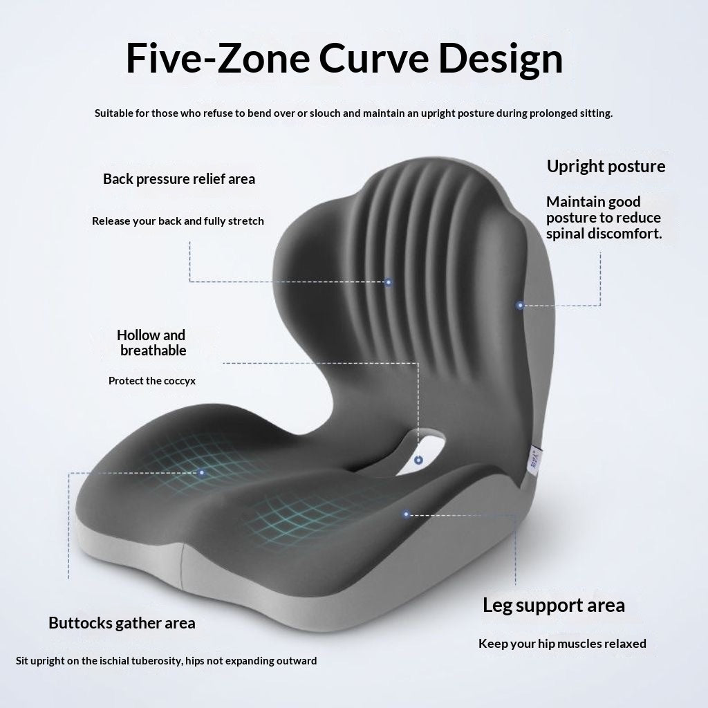 Ergonomic Lumbar Support Seat Cushion & Posture Correcting Memory Foam Chair Pad | Lymiu
