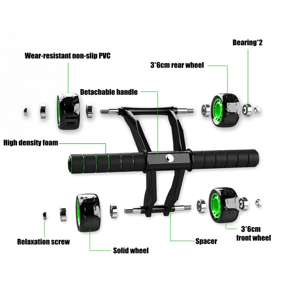 Four-Wheeled Abdominal Roller & Home Exercise Abdominal Muscle Fitness Equipment | Lymiu