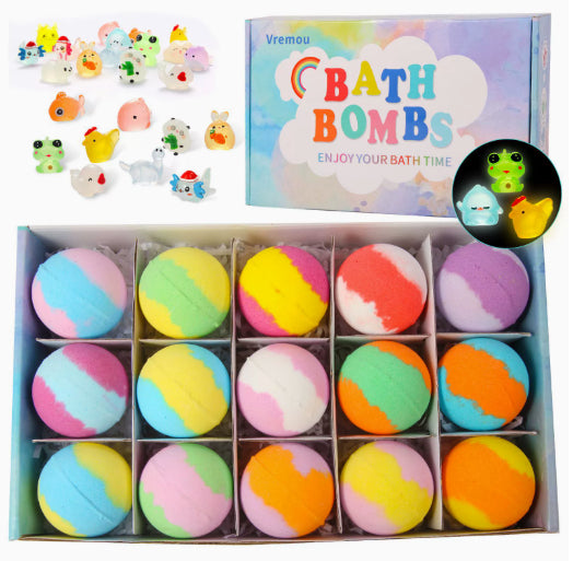 Glow-in-the-Dark Doll-Shaped Bath Bombs & Kids Bubble Foam Bath Set | Lymiu
