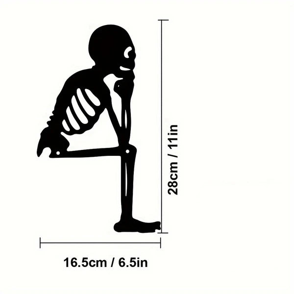 Gothic Iron Skull Vintage Halloween Outdoor Sculpture | LYMIU