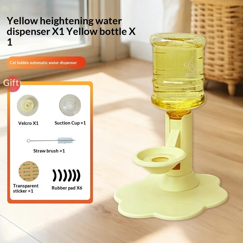 Gravity Pet Water Dispenser - Stable Wide Base Leak-Proof Water Feeder for Cats & Dogs
