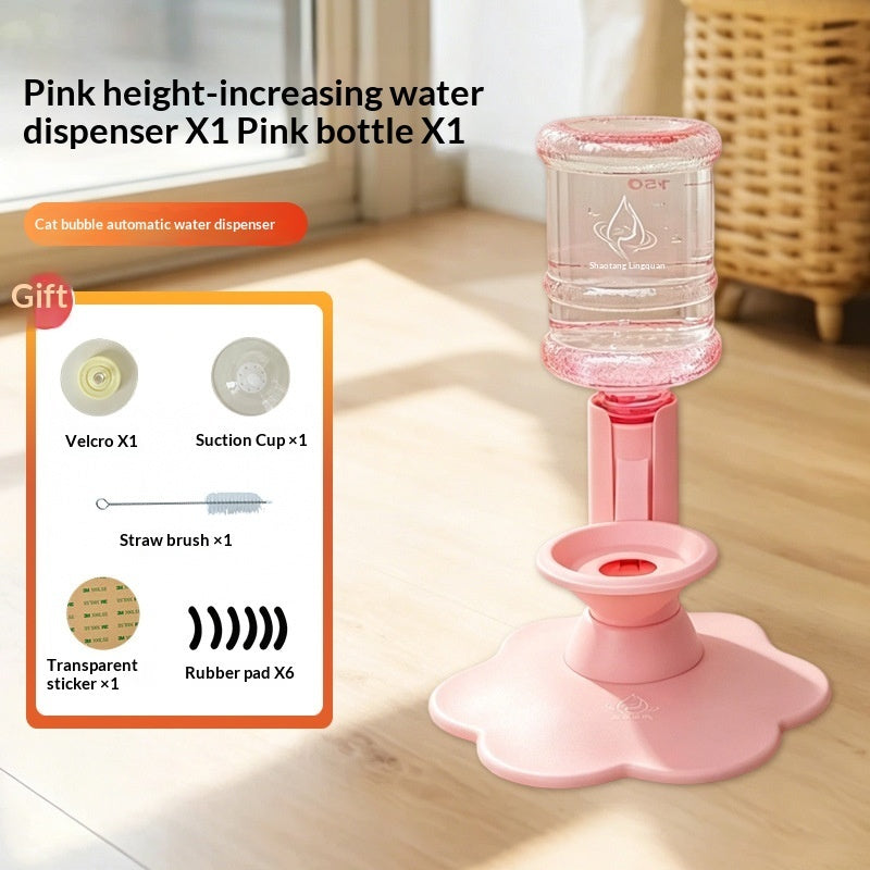Gravity Pet Water Dispenser - Stable Wide Base Leak-Proof Water Feeder for Cats & Dogs