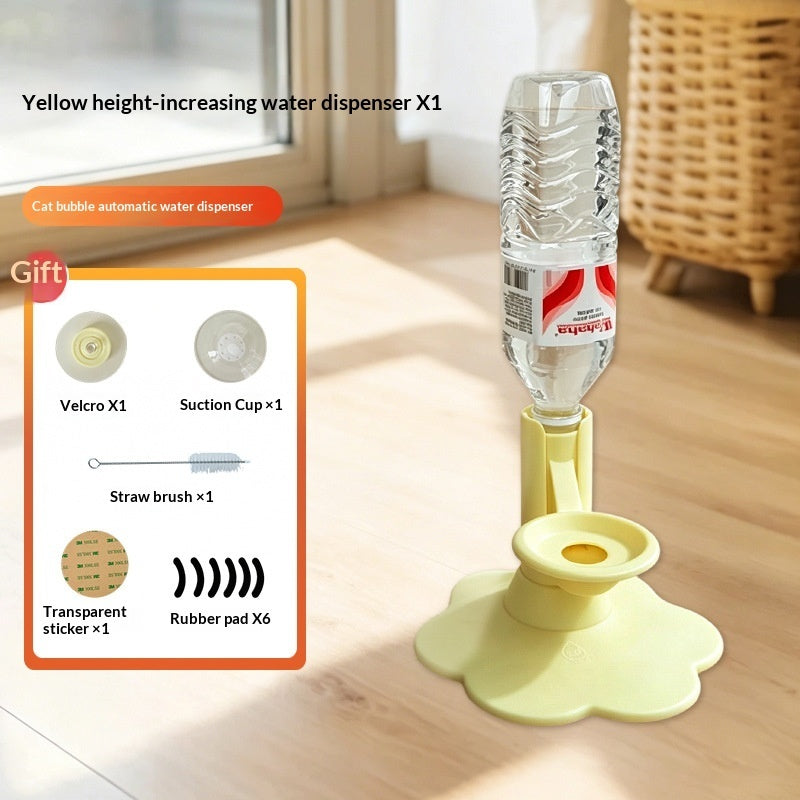 Gravity Pet Water Dispenser - Stable Wide Base Leak-Proof Water Feeder for Cats & Dogs