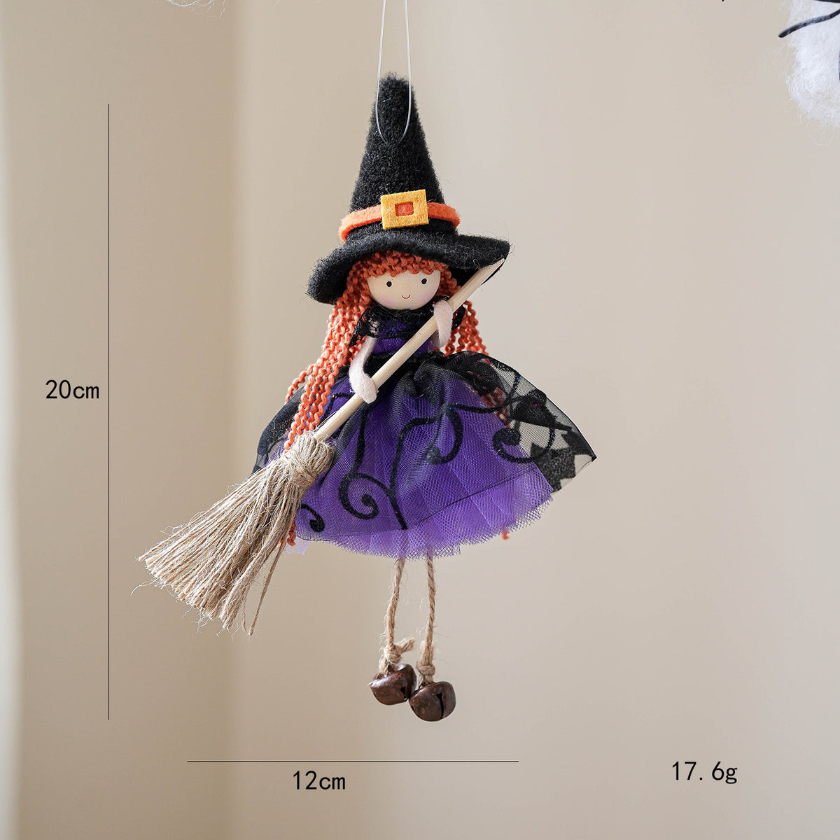 Halloween Mesh Broom Girl Angel Christmas Tree Pendant | Lymiu
