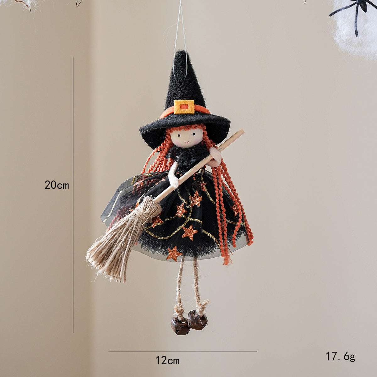 Halloween Mesh Broom Girl Angel Christmas Tree Pendant | Lymiu