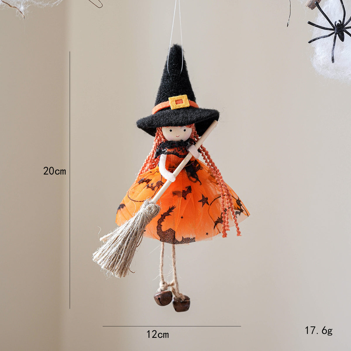 Halloween Mesh Broom Girl Angel Christmas Tree Pendant | Lymiu