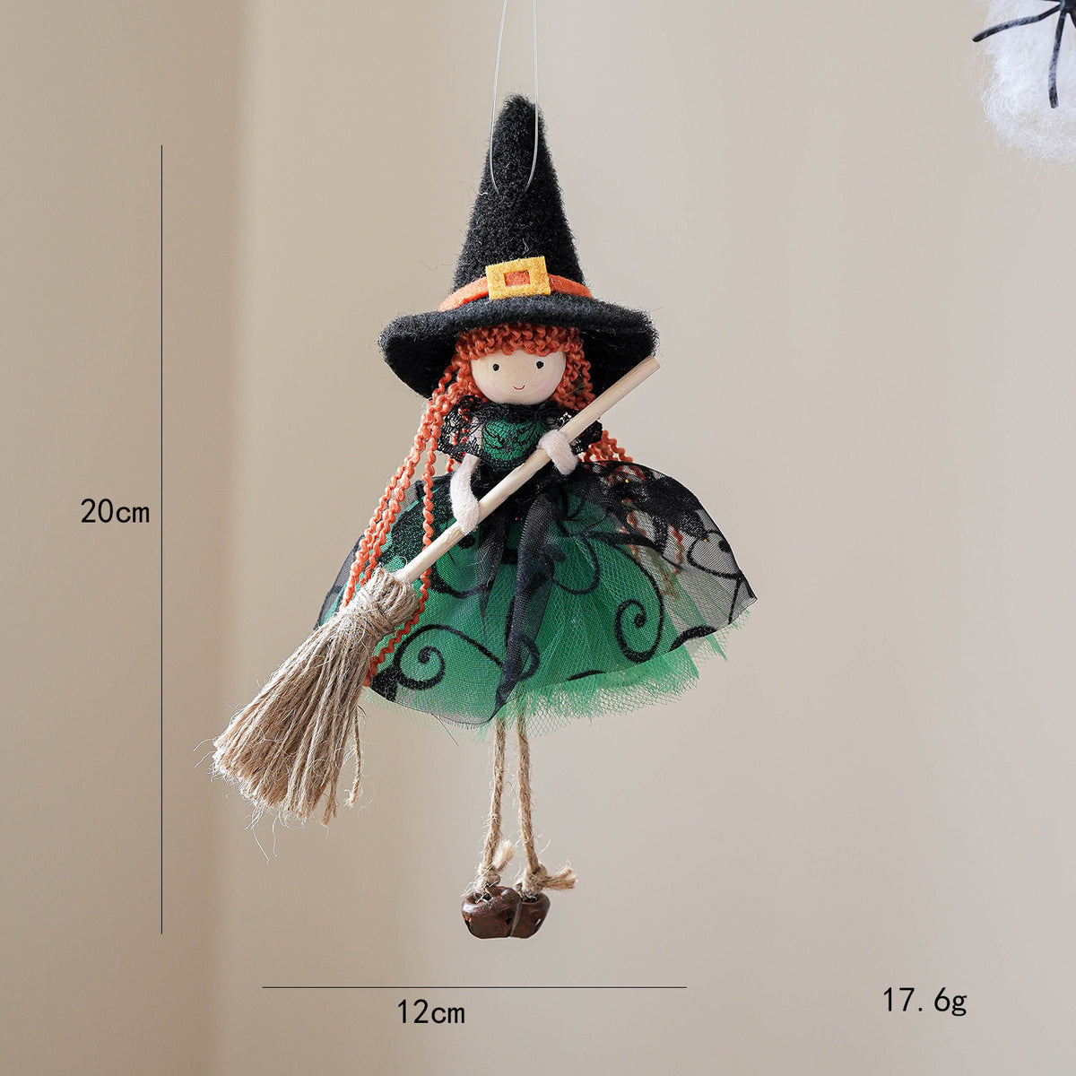 Halloween Mesh Broom Girl Angel Christmas Tree Pendant | Lymiu