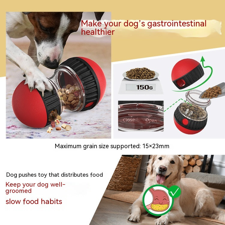 Interactive Dog Food Dispensing Tumbler - Slow Feeder & Puzzle Toy for Pets