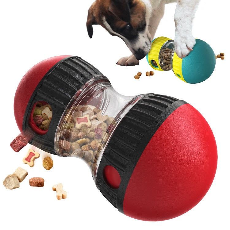 Interactive Dog Food Dispensing Tumbler - Slow Feeder & Puzzle Toy for Pets