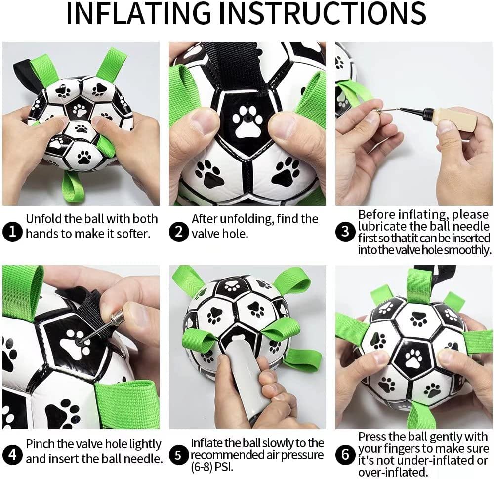 Interactive Dog Football Toy - Inflatable Soccer Ball for Outdoor Training & Large Dogs