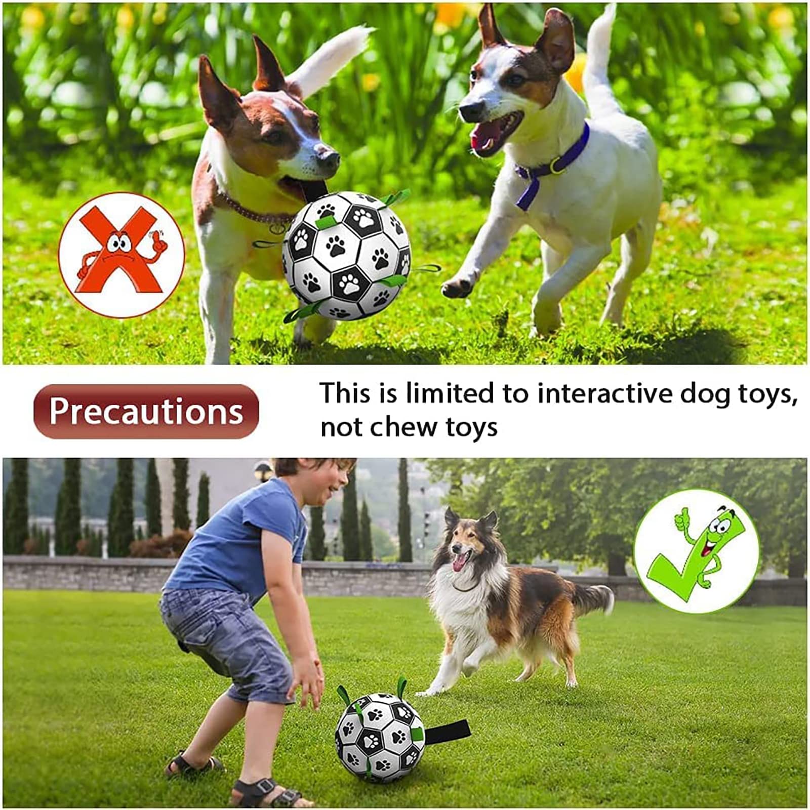 Interactive Dog Football Toy - Inflatable Soccer Ball for Outdoor Training & Large Dogs