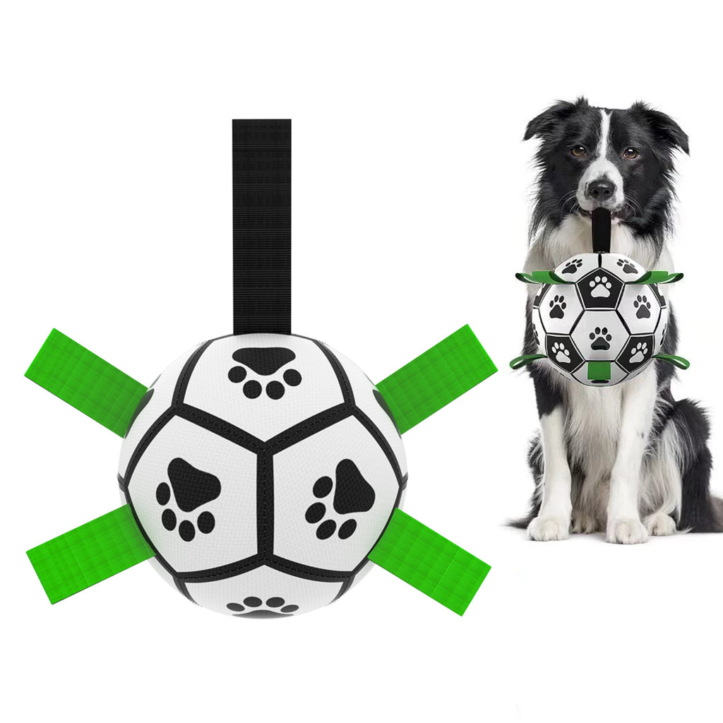 Interactive Dog Football Toy - Inflatable Soccer Ball for Outdoor Training & Large Dogs