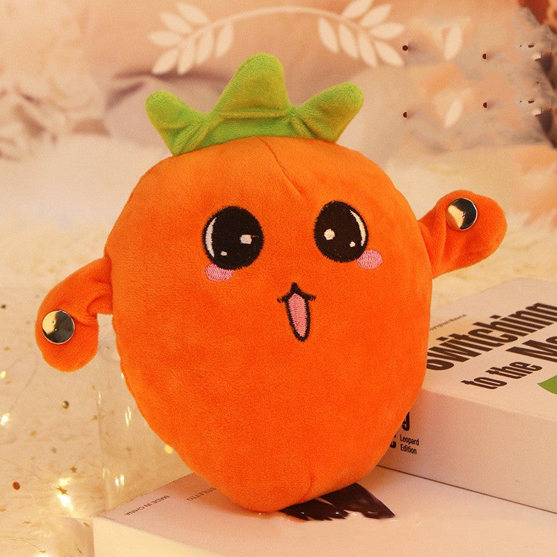Interactive Musical Toy Sensing Beat Plush Toy - Fruit Musical Piano Doll (Banana & Strawberry)