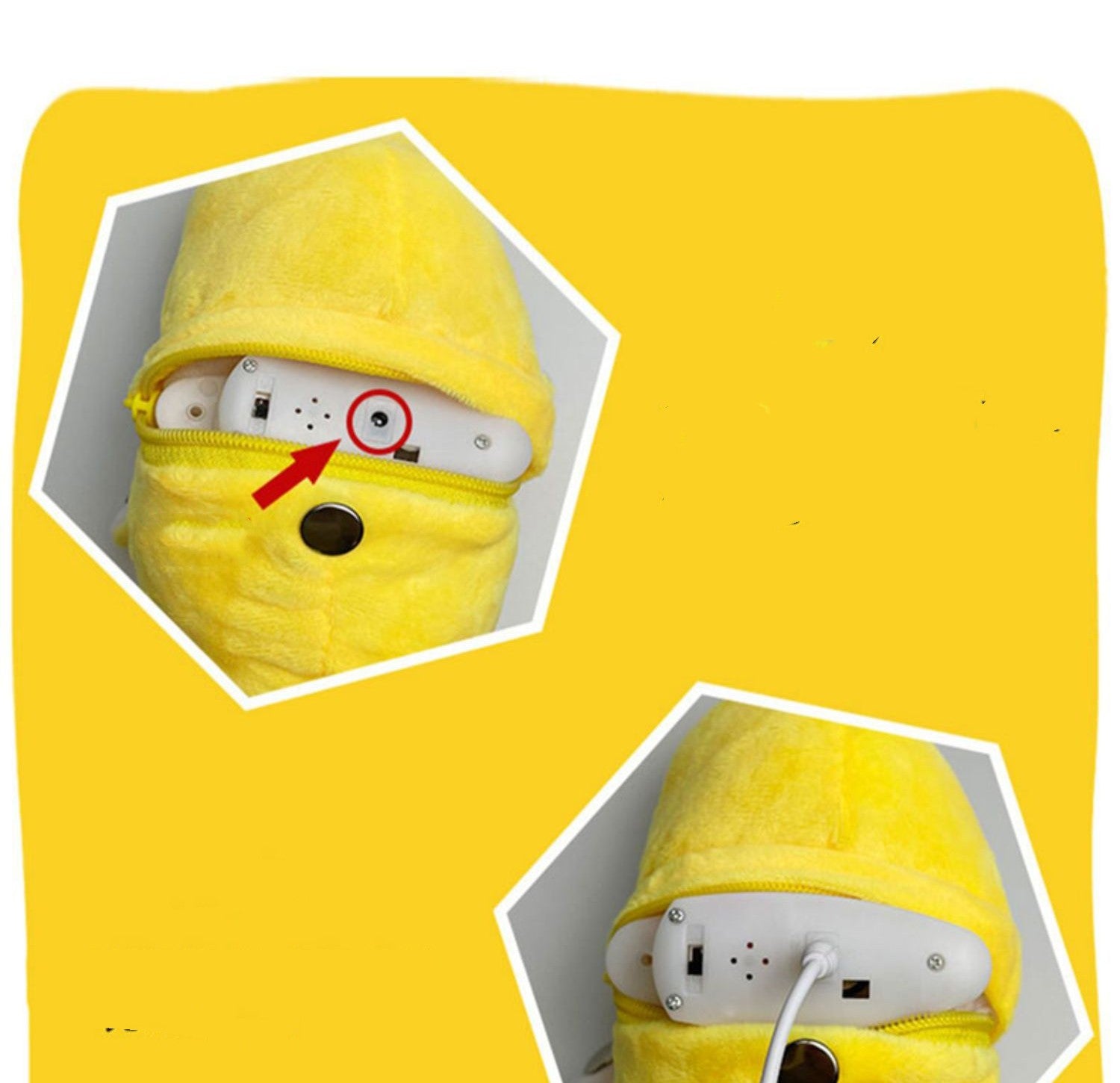 Interactive Musical Toy Sensing Beat Plush Toy - Fruit Musical Piano Doll (Banana & Strawberry)