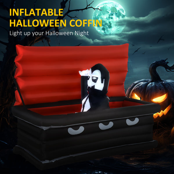 Large Inflatable Vampire and Coffin Halloween Decoration | LYMIU
