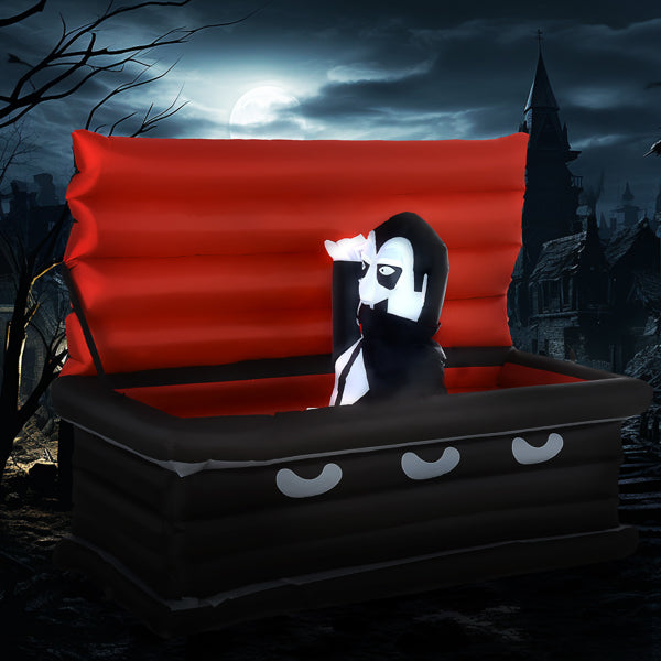 Large Inflatable Vampire and Coffin Halloween Decoration | LYMIU