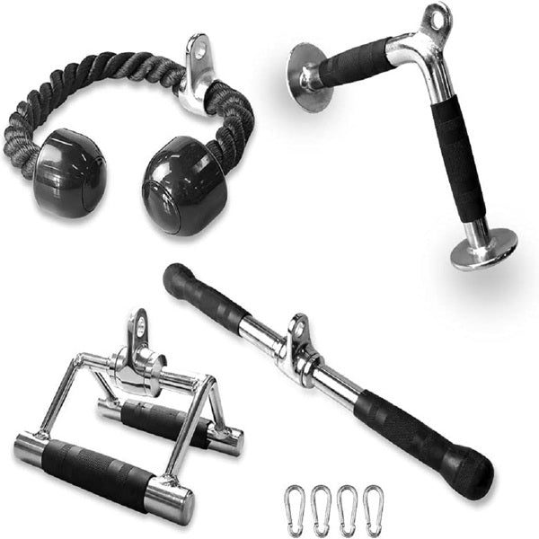Multi-Functional 4-Piece Fitness Handlebars & Adjustable Pull-Down Squat Rack Kit | Lymiu