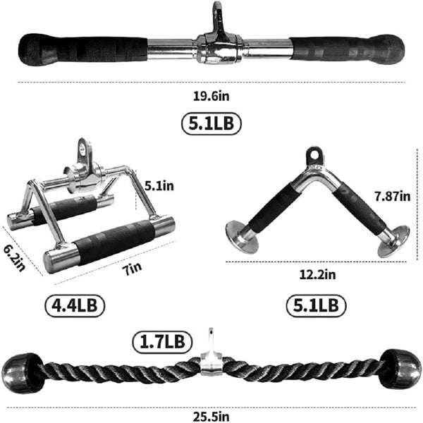 Multi-Functional 4-Piece Fitness Handlebars & Adjustable Pull-Down Squat Rack Kit | Lymiu