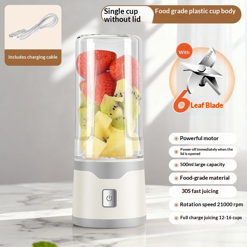 Multifunctional Portable USB Juicer Cup, 500ml Cordless Handheld Smoothie Blender & Mixer