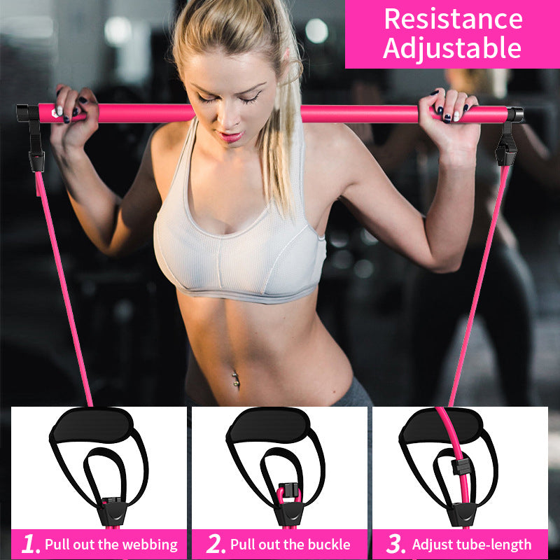 NBR & Latex Chest Expander Puller & Home Fitness Resistance Bar | Lymiu
