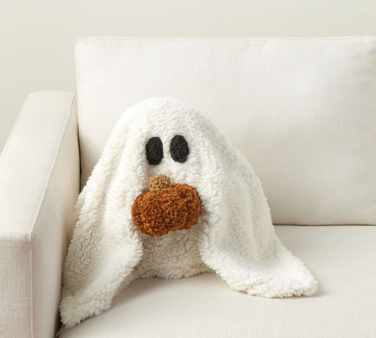 New Gus The Ghost With Pumpkin Pillow Halloween Plush Throw Pillow Cushion | LYMIU