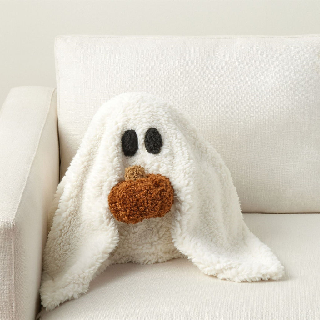 New Gus The Ghost With Pumpkin Pillow Halloween Plush Throw Pillow Cushion | LYMIU