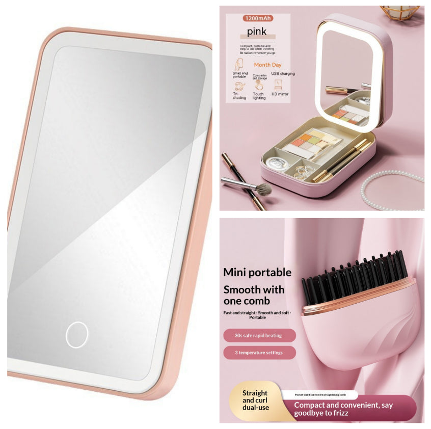 New Mini Charging Hair Straightener Comb & Portable Cordless Styling Brush | Lymiu