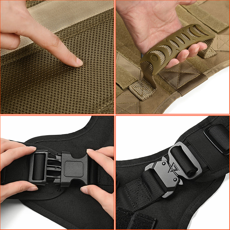 Outdoor Tactical Dog Vest and Harness for Large Dogs | LYMIU