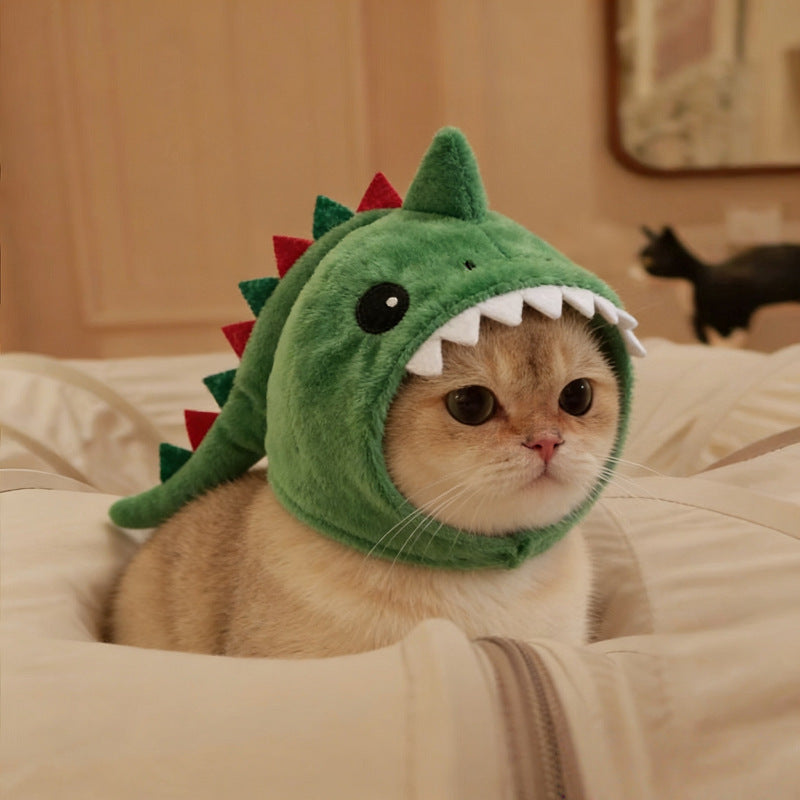 Pet Cat Dinosaur Hooded Warm Hat | LYMIU