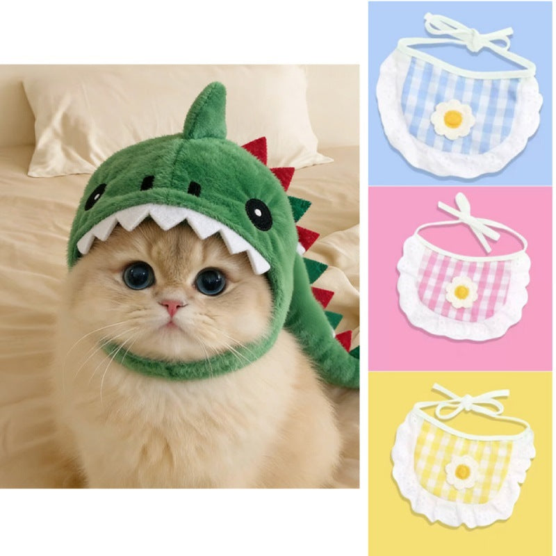 Pet Cat Dinosaur Hooded Warm Hat | LYMIU