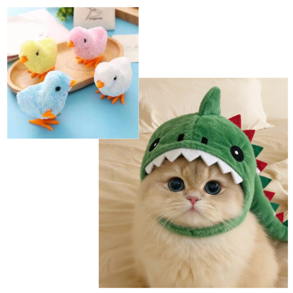 Pet Cat Dinosaur Hooded Warm Hat | LYMIU