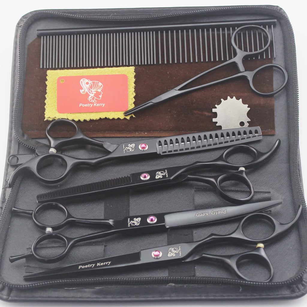 Pet Grooming Scissors Set - Stainless Steel Professional Dog & Cat Grooming Kit | LYMIU