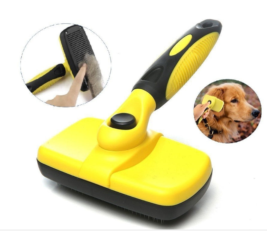 Pet Self-Cleaning Slicker Brush - Comfortable Dog & Cat Grooming Tool | LYMIU