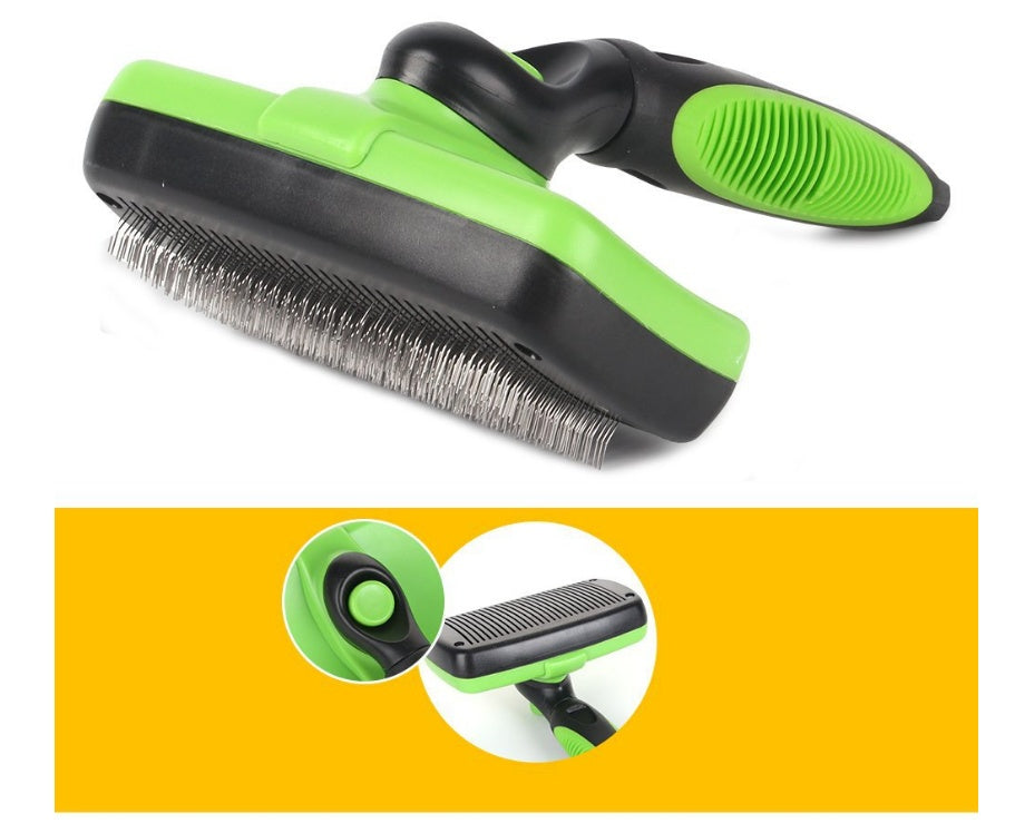 Pet Self-Cleaning Slicker Brush - Comfortable Dog & Cat Grooming Tool | LYMIU