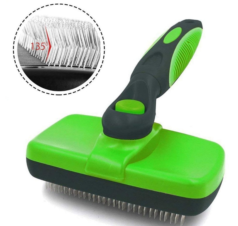 Pet Self-Cleaning Slicker Brush - Comfortable Dog & Cat Grooming Tool | LYMIU