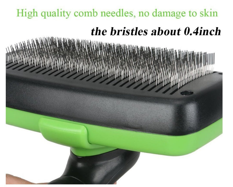 Pet Self-Cleaning Slicker Brush - Comfortable Dog & Cat Grooming Tool | LYMIU