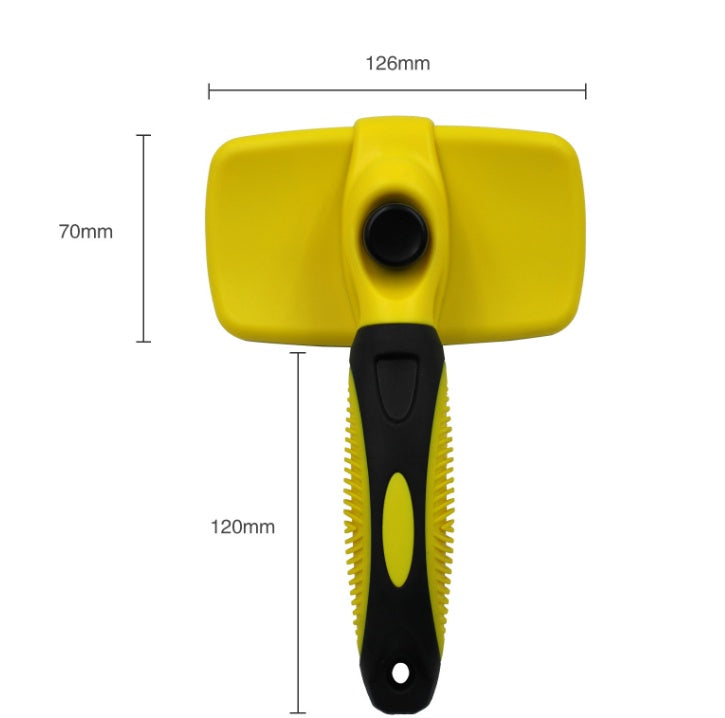 Pet Self-Cleaning Slicker Brush - Comfortable Dog & Cat Grooming Tool | LYMIU