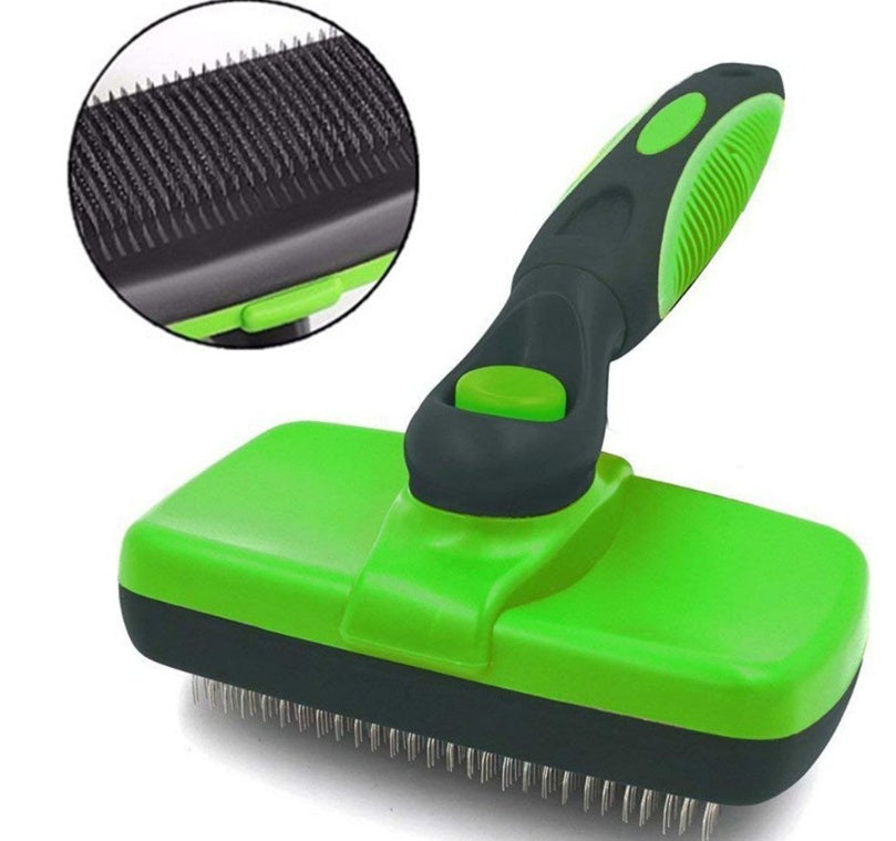 Pet Self-Cleaning Slicker Brush - Comfortable Dog & Cat Grooming Tool | LYMIU