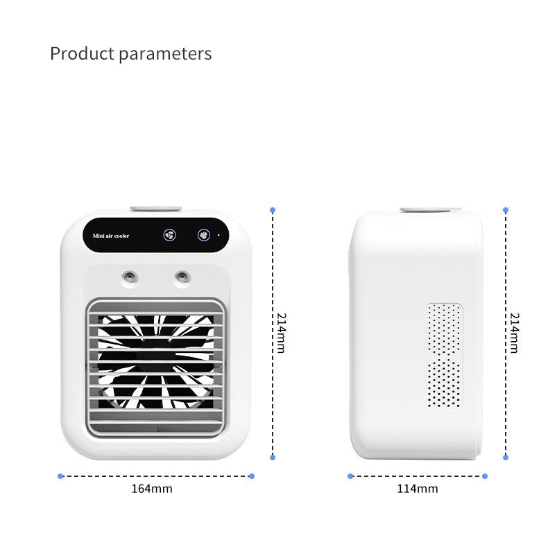 Portable Air Conditioner & Water Cooling Fan - Mini Personal Air Cooler for Room, Office & Car