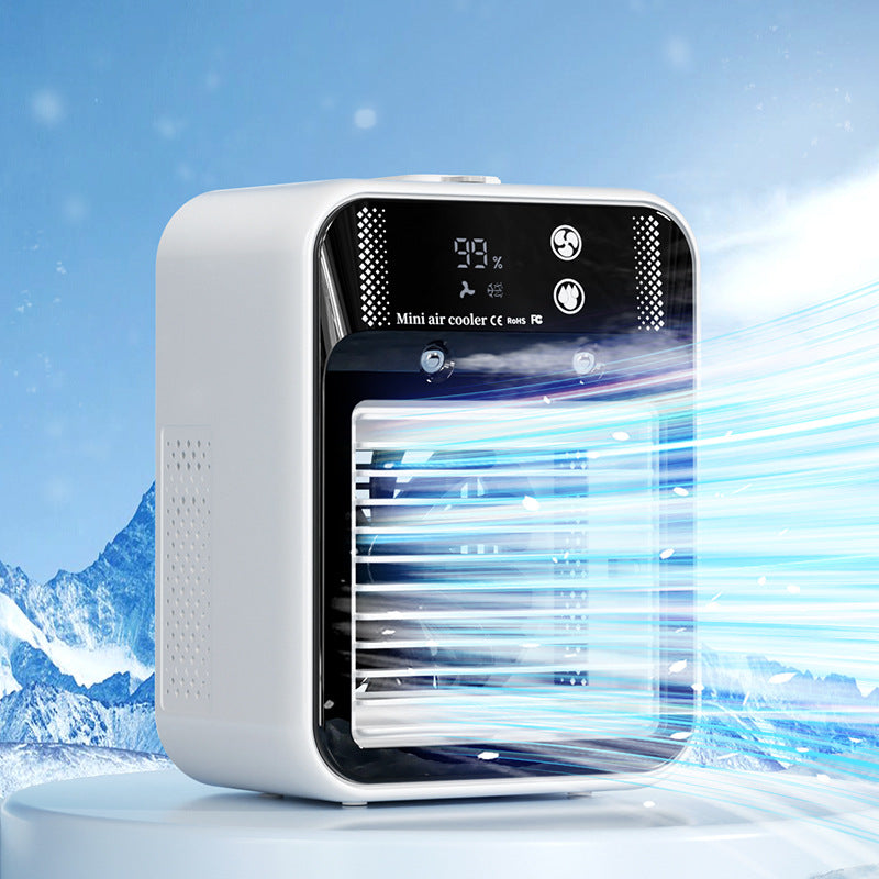 Portable Air Conditioner & Water Cooling Fan - Mini Personal Air Cooler for Room, Office & Car
