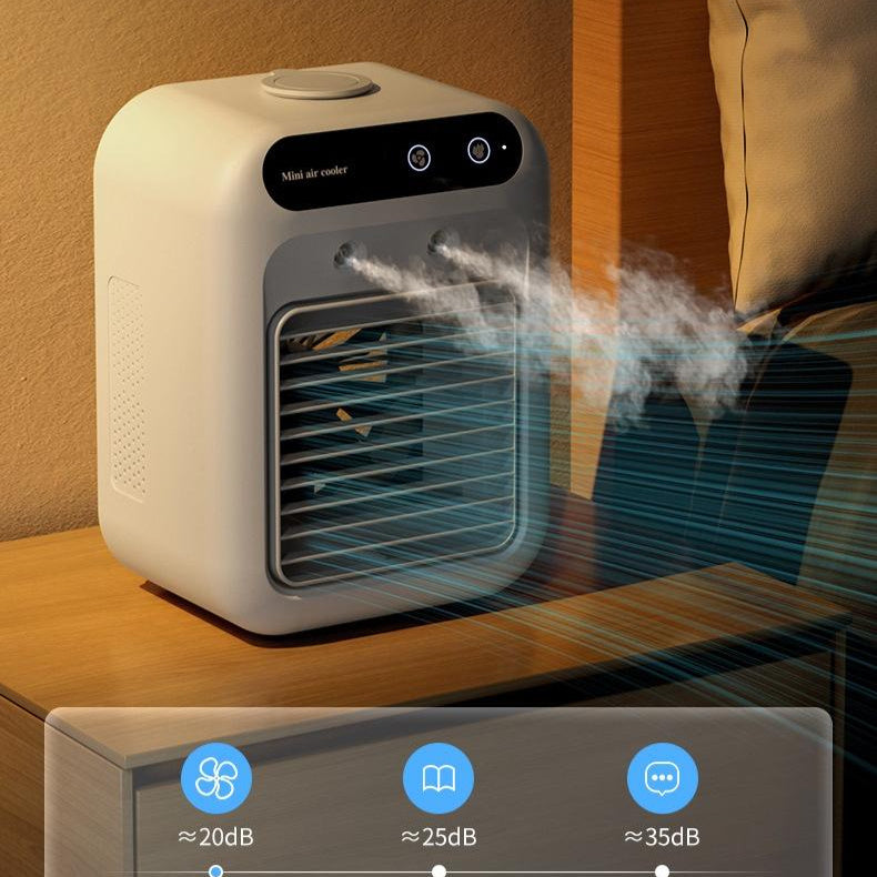 Portable Air Conditioner & Water Cooling Fan - Mini Personal Air Cooler for Room, Office & Car