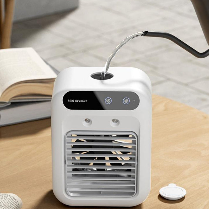 Portable Air Conditioner & Water Cooling Fan - Mini Personal Air Cooler for Room, Office & Car