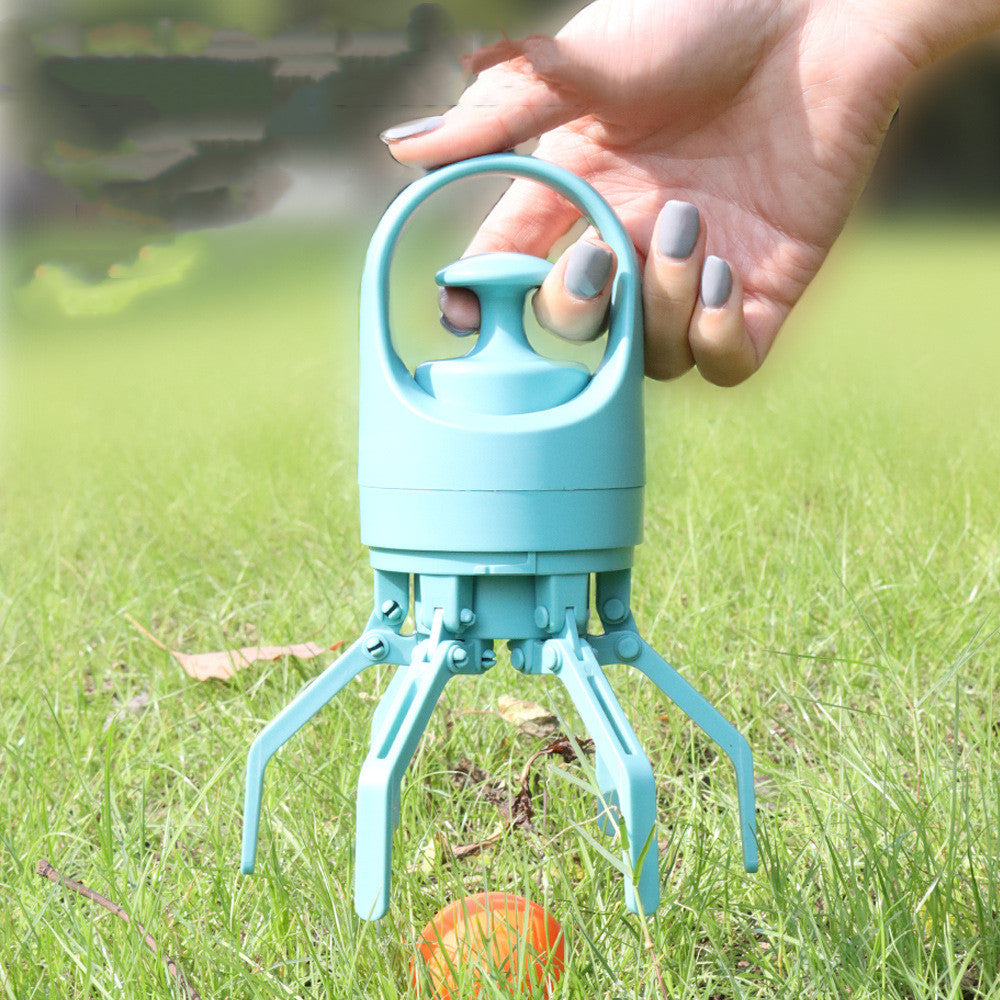 Portable Dog Pooper Scooper with Built-in Bag Dispenser - Eight-Claw Pet Waste Picker