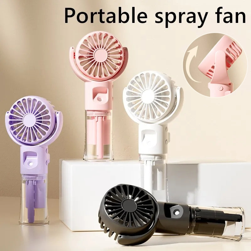 Portable Handheld Spray Fan & 4-Speed Water Mist Cooling Fan | Lymiu