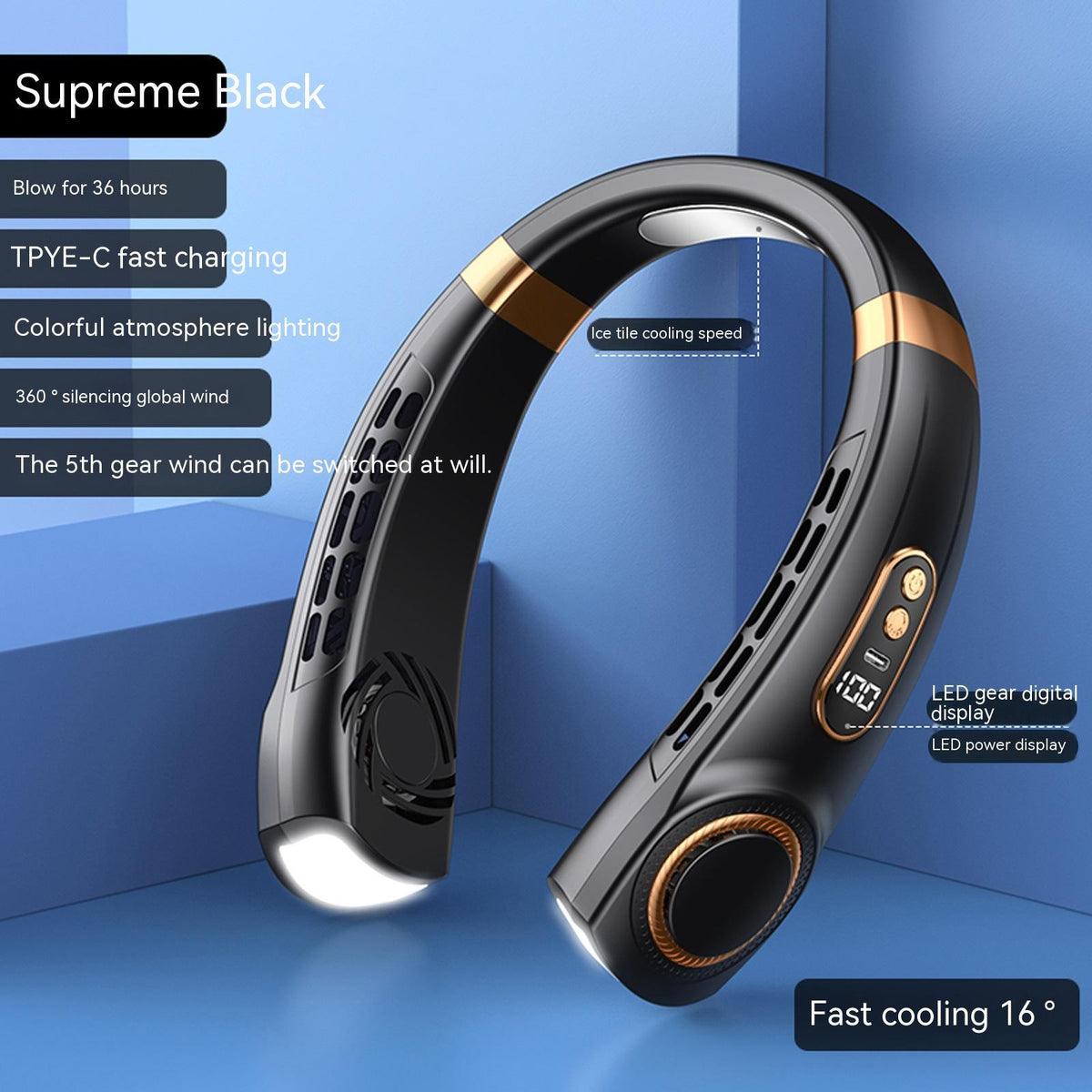 Portable Mute Multifunctional Hanging Neck Fan & Hands-Free Personal Cooling Device | Lymiu