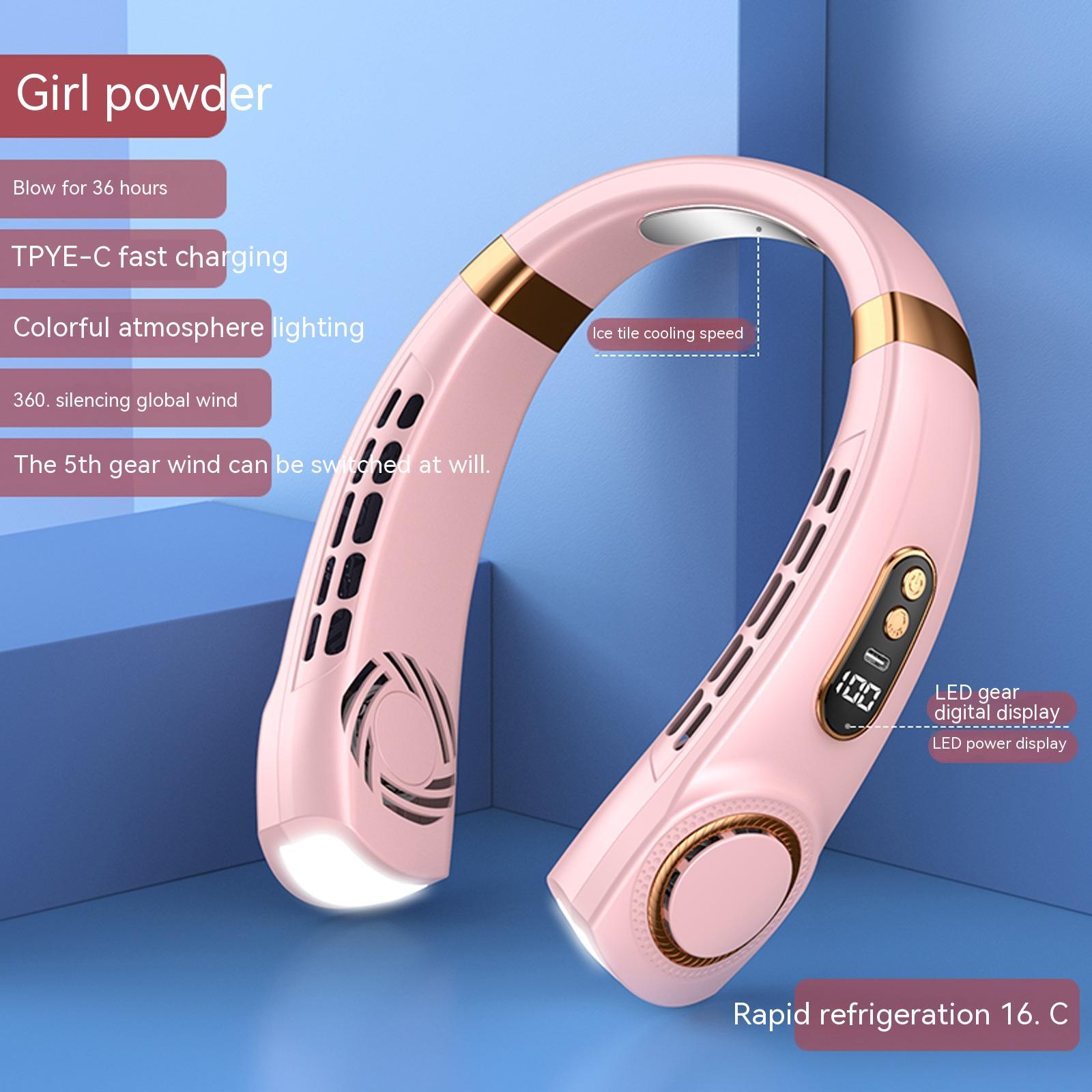 Portable Mute Multifunctional Hanging Neck Fan & Hands-Free Personal Cooling Device | Lymiu