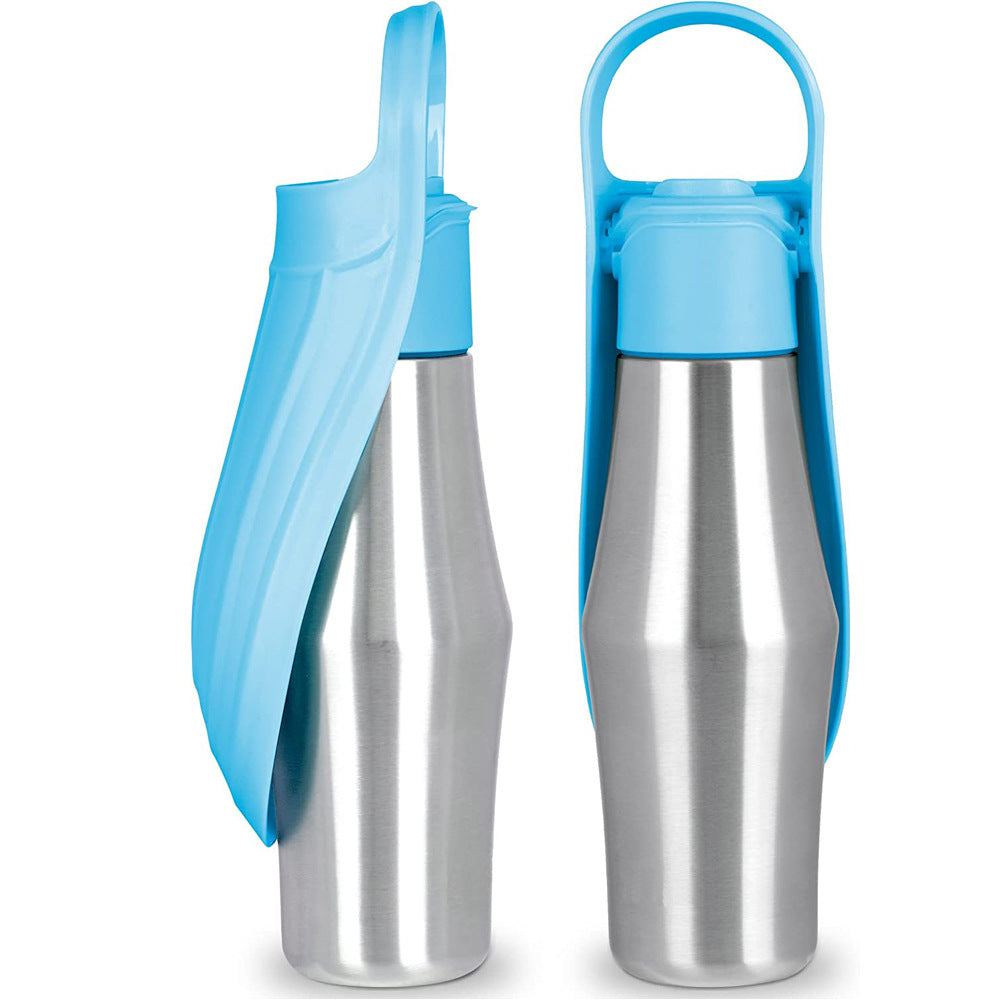 Portable Pet Dog Water Bottle with Soft Silicone Leaf - Outdoor Travel Drinking Dispenser