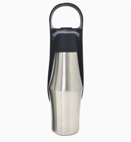 Portable Pet Dog Water Bottle with Soft Silicone Leaf - Outdoor Travel Drinking Dispenser