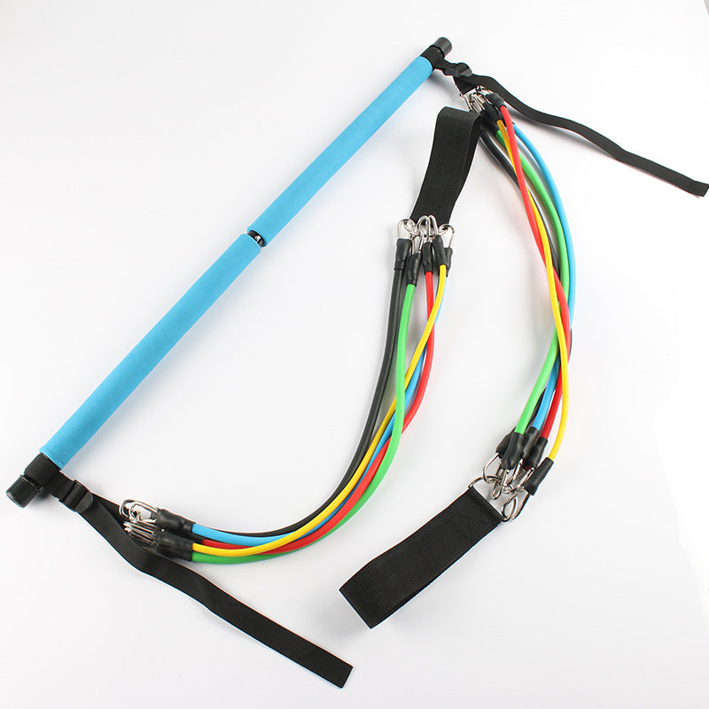 Portable Pilates Bar with Resistance Bands | Home Gym Full Body Workout Equipment | Lymiu